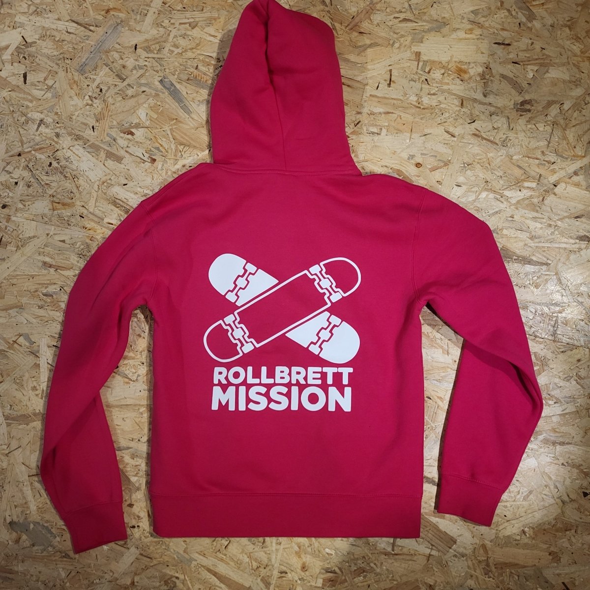 Rollbrett Mission Old School Hoodie pink - Shirts & Tops - Rollbrett Mission