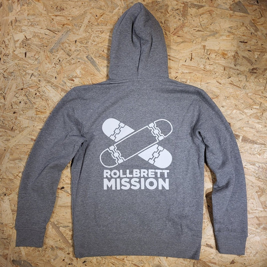 Rollbrett Mission Old School Hoodie sport heather grey - Shirts & Tops - Rollbrett Mission
