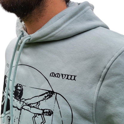 Rollbrett Mission Organic Vitruvian Hoodie salbei - Shirts & Tops - Rollbrett Mission