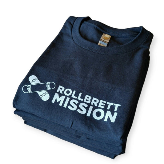Rollbrett Mission Premium Bar Logo T-Shirt schwarz - Shirts & Tops - Rollbrett Mission