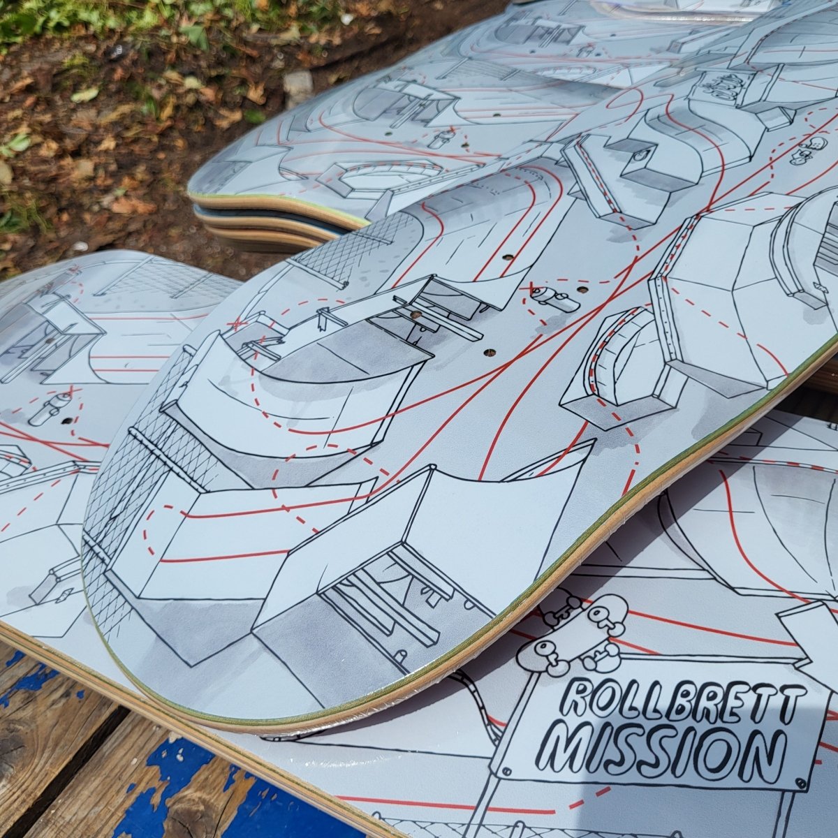 Rollbrett Mission x Little Skateboards Park Deck - Skateboard-Decks - Rollbrett Mission