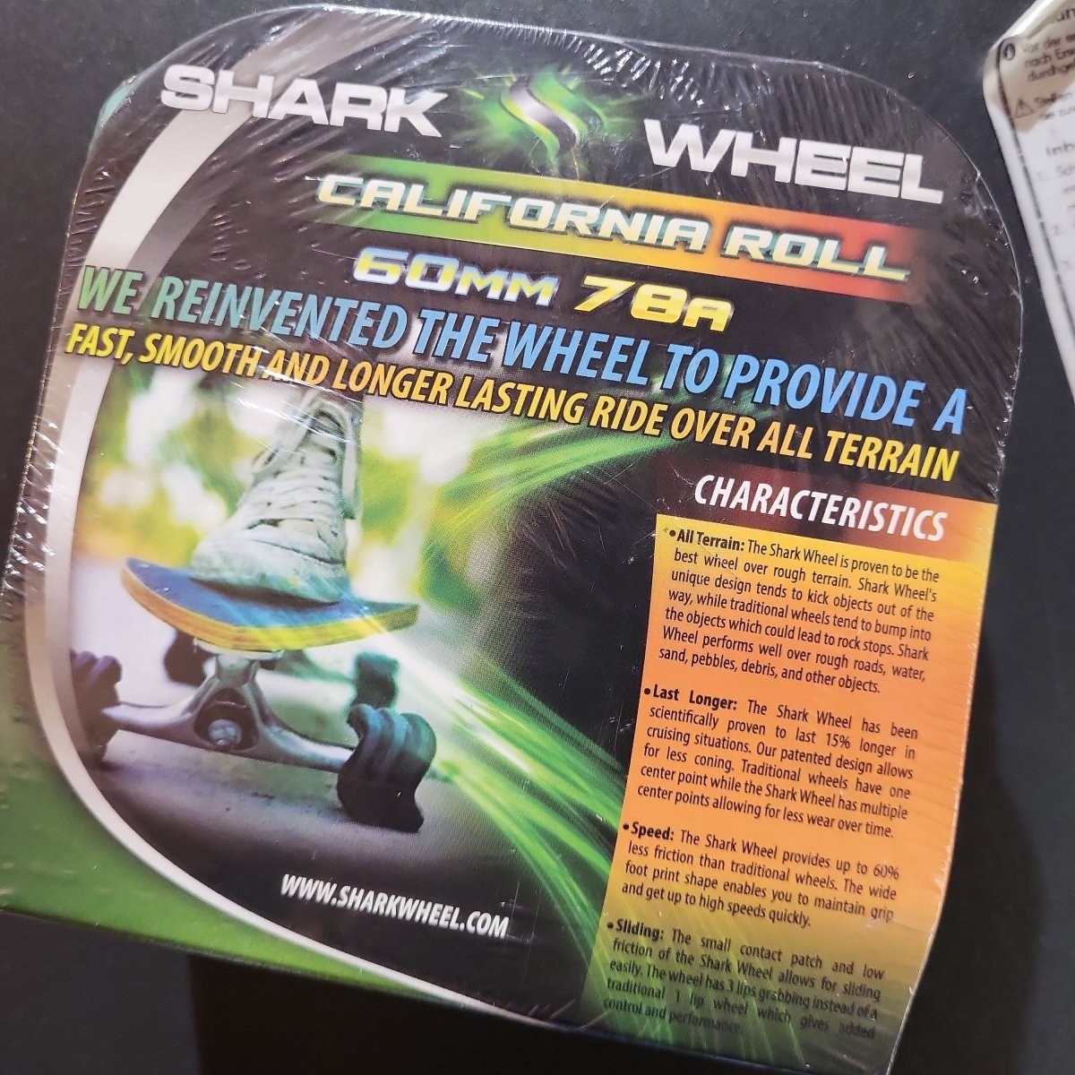 Shark Wheels California Roll 78A 60mm clear turquoise - Skateboard-Rollen - Rollbrett Mission