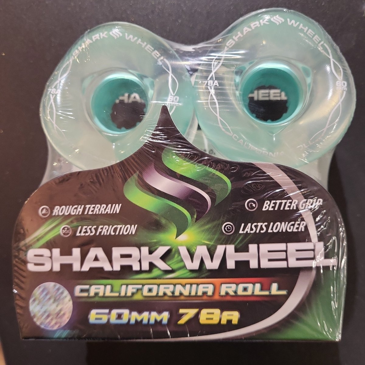 Shark Wheels California Roll 78A 60mm clear turquoise - Skateboard-Rollen - Rollbrett Mission