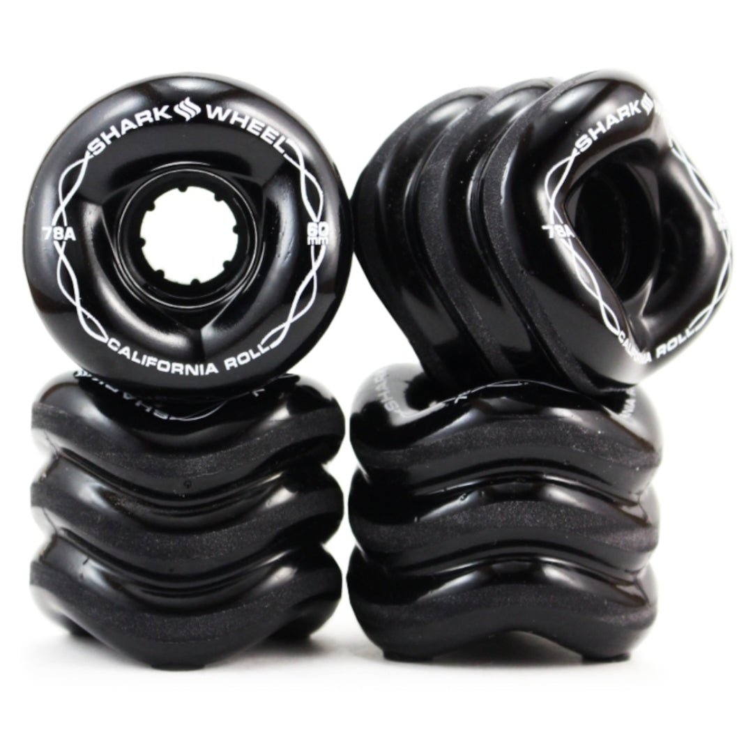 Shark Wheels California Roll 78A 60mm schwarz - Skateboard-Rollen - Rollbrett Mission