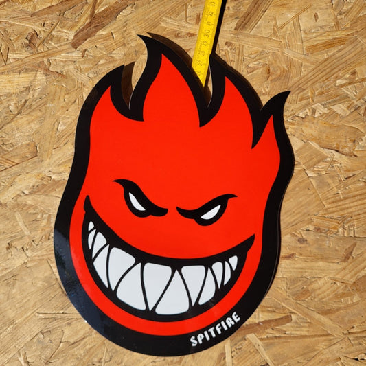 Spitfire Flamehead Sticker Large - Rollbrett Mission