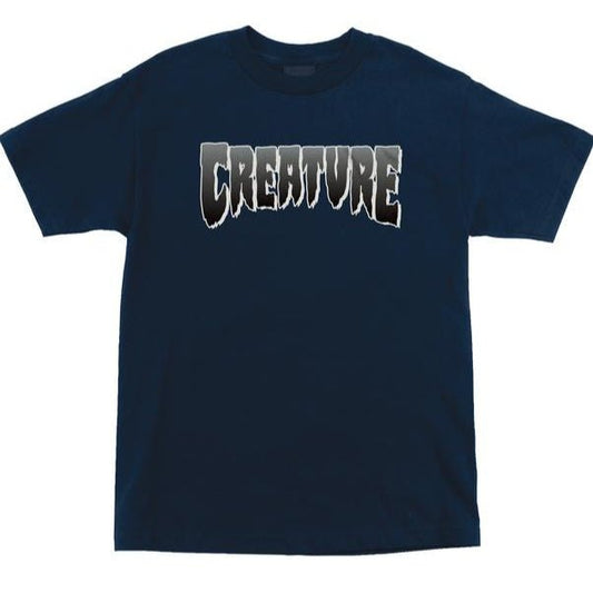 T-Shirt Creature Logo navy grey - Rollbrett Mission