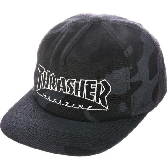 Thrasher Cap Outlined Snapback black camo - Kopfbekleidung & -tücher - Rollbrett Mission