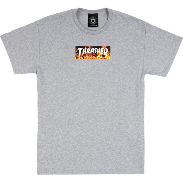 Thrasher T-Shirt Blaze sportgrey - Rollbrett Mission