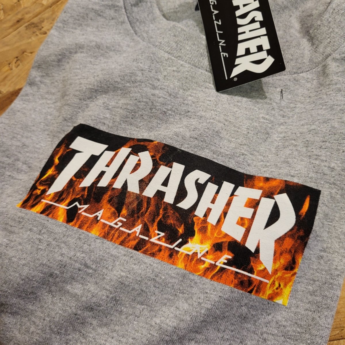 Thrasher T-Shirt Blaze sportgrey - Rollbrett Mission