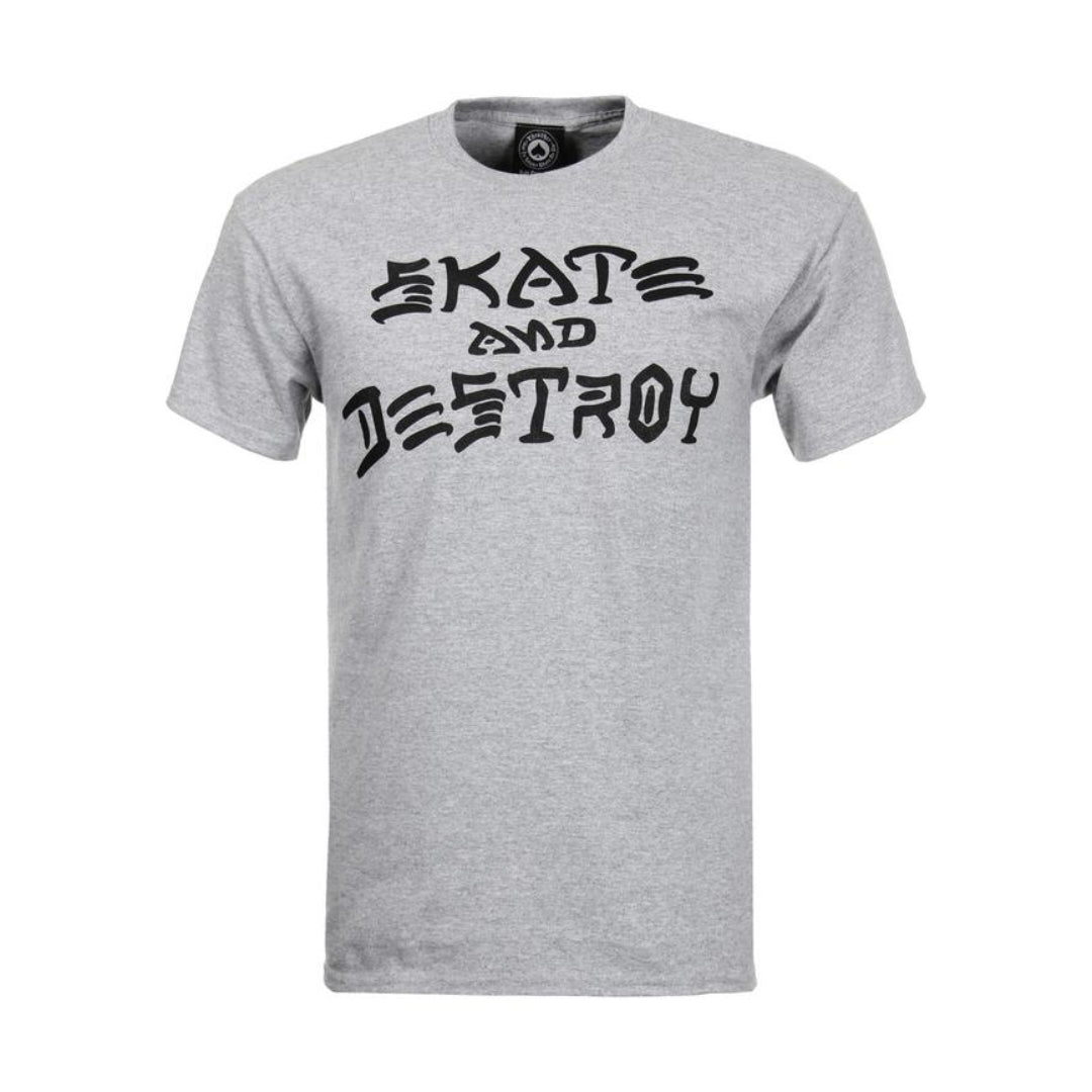 Thrasher T-Shirt Skate and Destroy grey - Rollbrett Mission