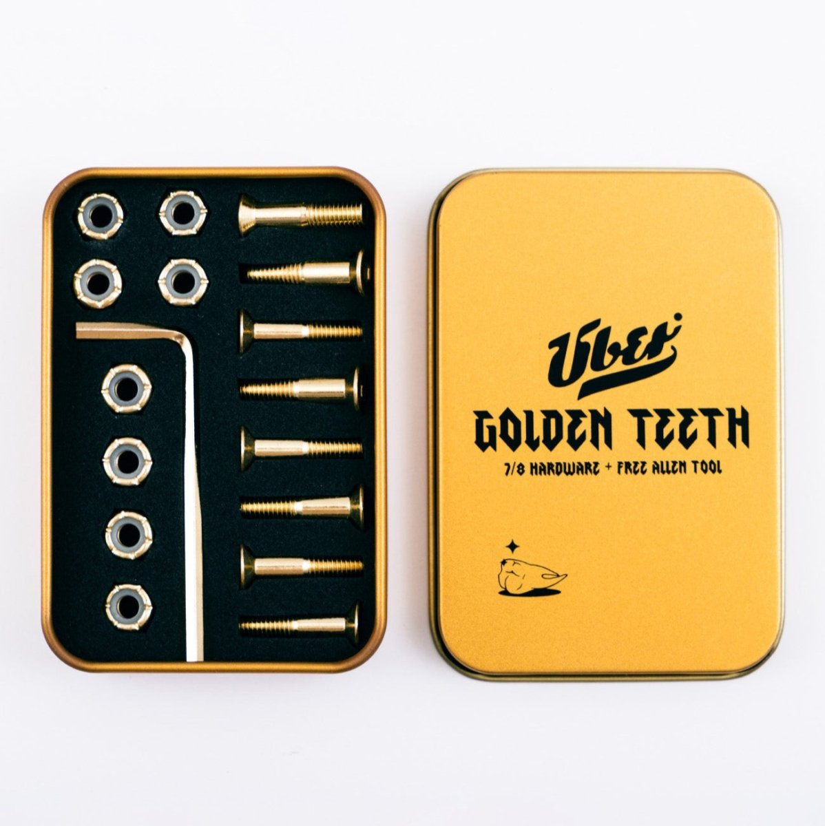 Über Golden Teeth 7/8" Inbus Montageschrauben gold - Rollbrett Mission